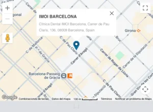 Ubicación Clínica Dental Imoi Barcelona Especialistas En Implantes Dentales, Ortodoncia Invisble Y Estética Dental