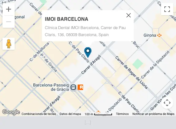 Ubicación Clínica Dental Imoi Barcelona Especialistas En Implantes Dentales, Ortodoncia Invisble Y Estética Dental